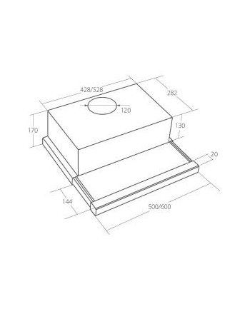 akpo Okap WK-7 Light Eco 50 Glass czarny