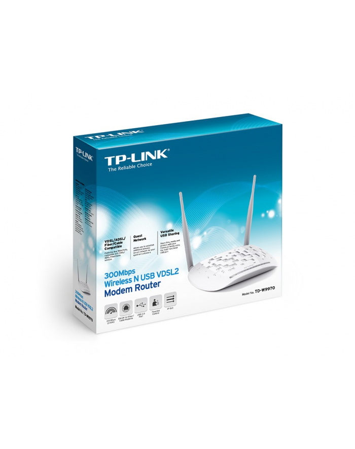 tp-link TD-W9970 router ADSL2+ N300 1 x WAN 4 x LAN 1 x USB główny