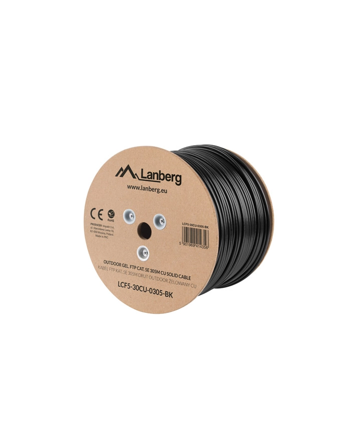 lanberg Kabel FTP Kat.5E CU 305m drut outdoor żelowany główny