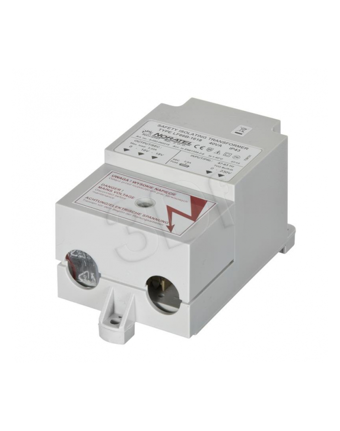 Transformator 230V 18V AC SATEL TR 40 VA główny
