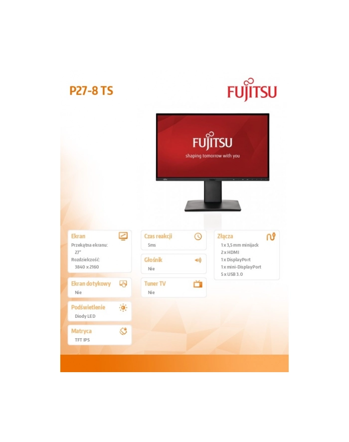 fujitsu 27'' Display P27-8TS UHD S26361-K1610-V160 główny