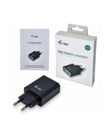 i-tec USB Power Charger 2 port 2.4A czarny 2x USB Port DC 5V/max 2.4A