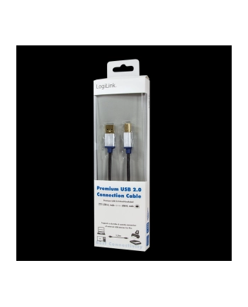logilink Kabel Premium USB2.0 A/B, długość 2m nr 1