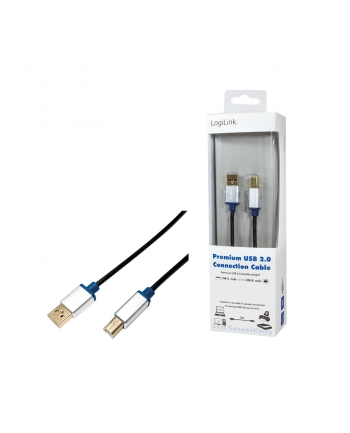 logilink Kabel Premium USB2.0 A/B, długość 2m nr 2