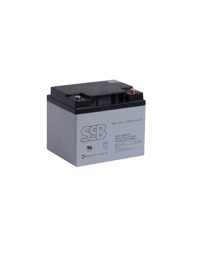 SSB Akumulator 12V/40Ah żywotność 10-12 lat, gwint wew. M6 główny