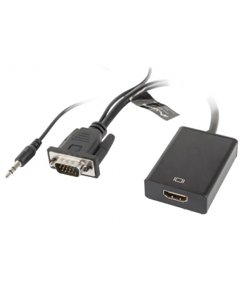 lanberg Adapter VGA(M) + Audio -> HDMI(Ż)