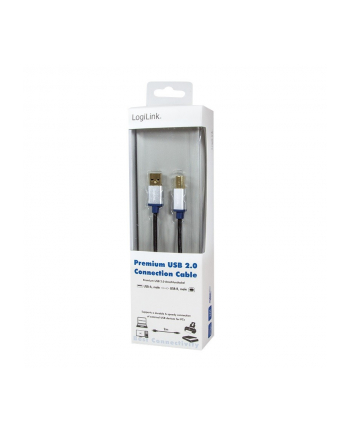 logilink Kabel Premium USB2.0 A/B, długość 2m