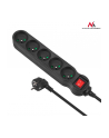 Maclean MCE184 Listwa zasilająca przedłużacz 5 gniazd z wył czarny 3m 2300W - nr 1