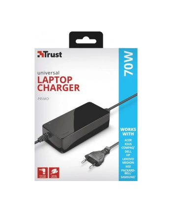 trust 70W Primo Zasilacz do laptopa czarny nr 1