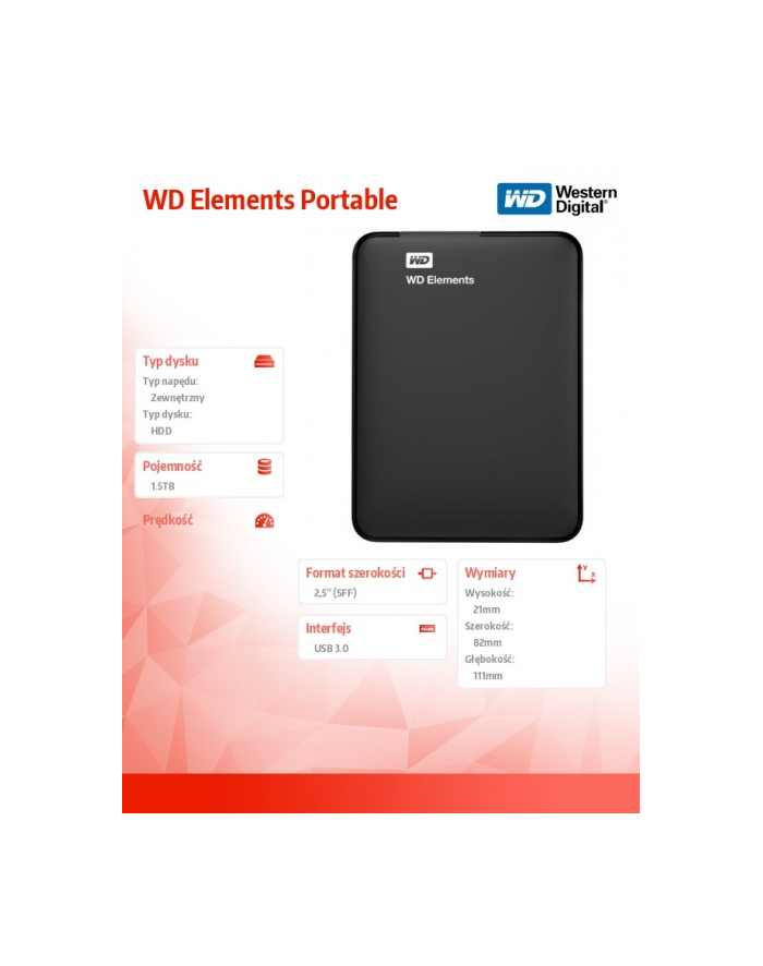 western digital WD Elements 1,5TB  2,5'' WDBU6Y0015BBK-WESN główny