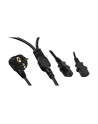Kabel zasilający Akyga AK-PC-04A CEE 7/7 2xC13 250V/50Hz 1,8m czarny - nr 5