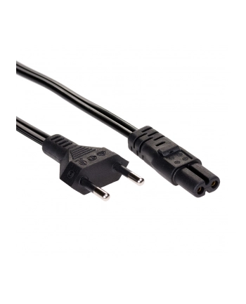 Kabel zasilający Akyga AK-RD-02A do notebooka 2pin ósemka IEC C7 CEE 7/16 3m wtyk EU nr 2