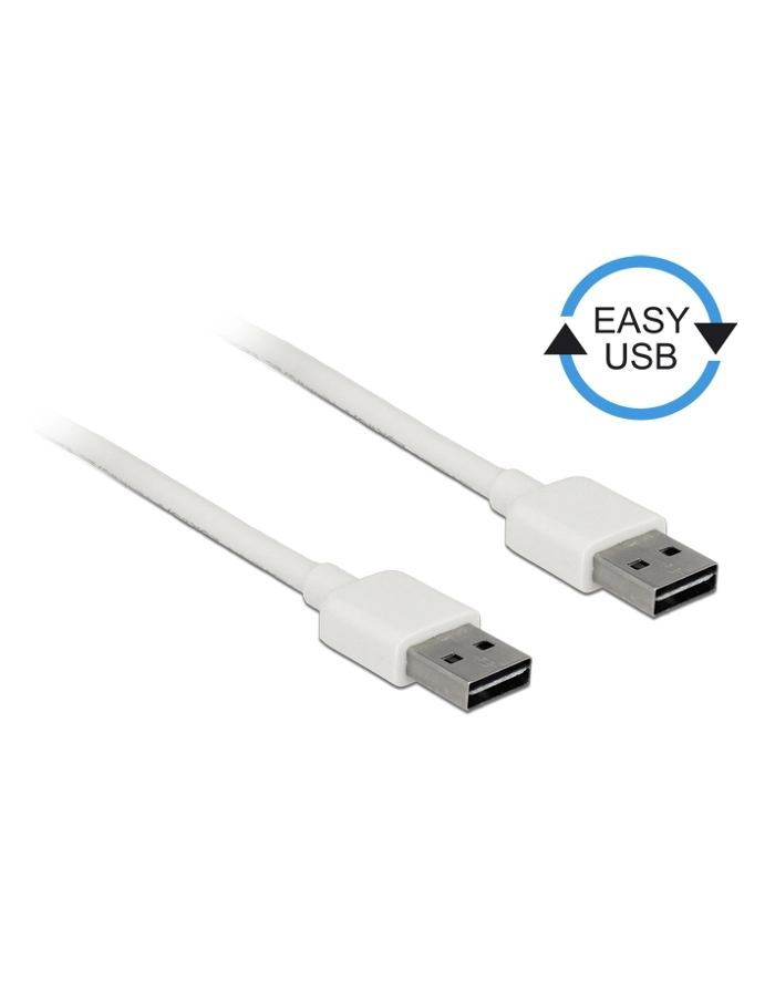 Kabel USB 2.0 Delock A(M) - A(M) 0,5m biały Easy-USB główny