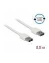 Kabel USB 2.0 Delock A(M) - A(M) 0,5m biały Easy-USB - nr 6
