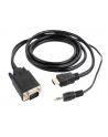 Kabel adapter Gembird HDMI (M) - VGA(M) + Audio 3m - nr 12