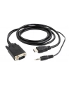 Kabel adapter Gembird HDMI (M) - VGA(M) + Audio 3m - nr 14