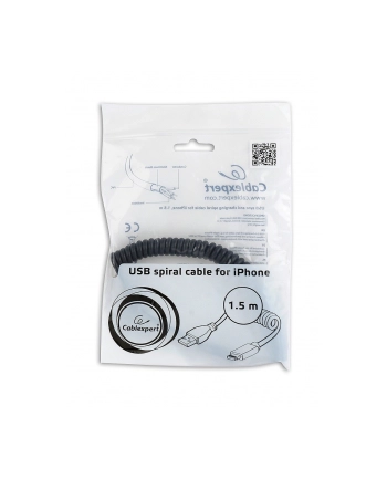 Kabel USB/iPhone Gembird USB A(M) - Lightning 8-pin (Ipad Air, Iphone 5/6) 1,5m czarny