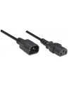 Kabel przedłużający kabla zasilania Manhattan ICOC 03-NC-01 C14 na C13 M/F 1m czarny - nr 2