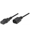 Kabel przedłużający kabla zasilania Manhattan ICOC 03-NC-01 C14 na C13 M/F 1m czarny - nr 3