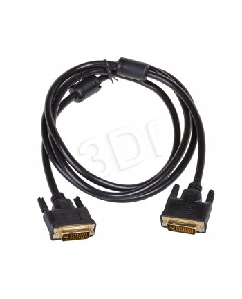 Kabel DVI Akyga AK-AV-02 DVI-I (24+5) Gold 1,8m czarny