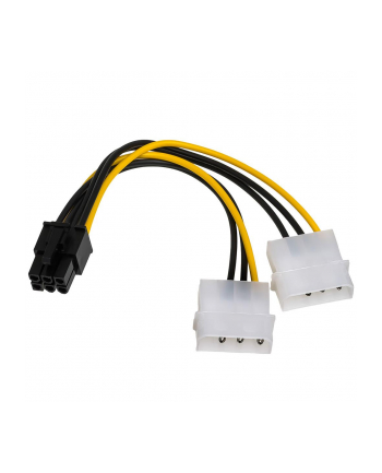 Kabel adapter Akyga AK-CA-13 2x Molex (M) - PCI-Express 6pin (M) 0,15m