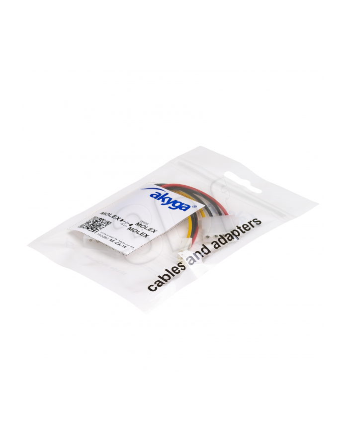 Kabel adapter Akyga AK-CA-14 Molex (M) -  Molex (F) + miniMolex (F) 0,15m główny