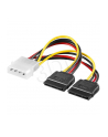 Kabel adapter Akyga AK-CA-16 Molex (M) - 2x SATA (F) 0,15m - nr 1