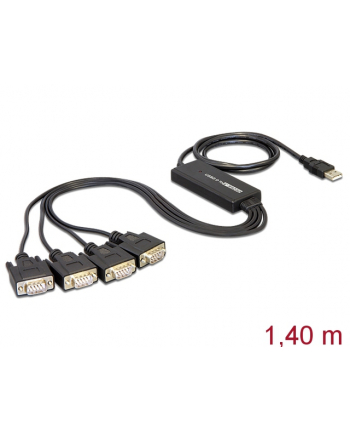 Kabel adapter Delock USB 2.0 - Serial 4x RS-232 DB9