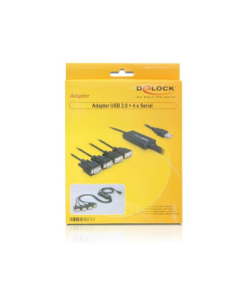 Kabel adapter Delock USB 2.0 - Serial 4x RS-232 DB9