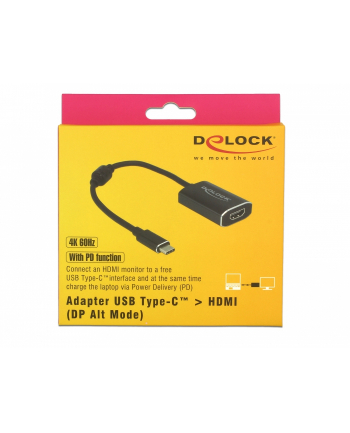 Przełącznik Splitter Delock USB Type-C - HDMI 4K czarny