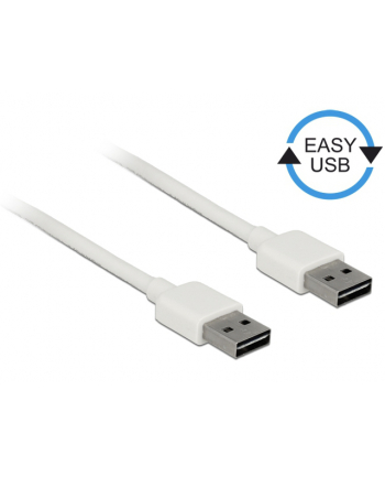 Kabel USB 2.0 Delock A(M) - A(M) 0,5m biały Easy-USB nr 1