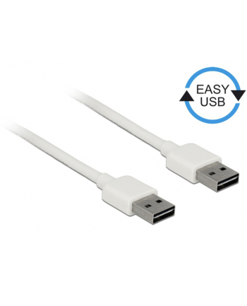 Kabel USB 2.0 Delock A(M) - A(M) 1m biały Easy-USB