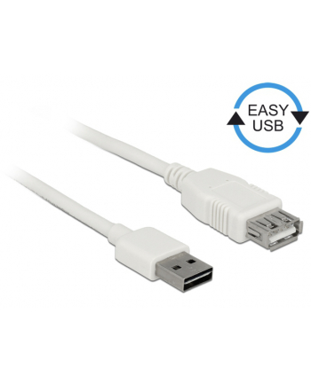Przedłużacz USB 2.0 Delock A(M) - A(F) 5m biały Easy-USB