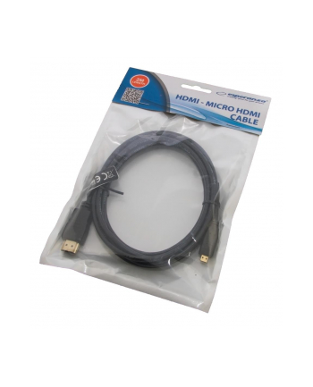 Kabel HDMI ESPERANZA EB204 HDMI MICRO/HDMI 2,0m czarny