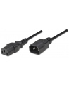 Kabel przedłużający kabla zasilania Manhattan ICOC 03-NC-01 C14 na C13 M/F 1m czarny - nr 2