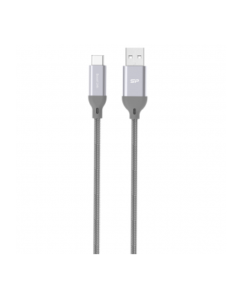 Kabel Silicon Power Boost Link Nylon LK30AC, USB - USB typ C 100cm, grey