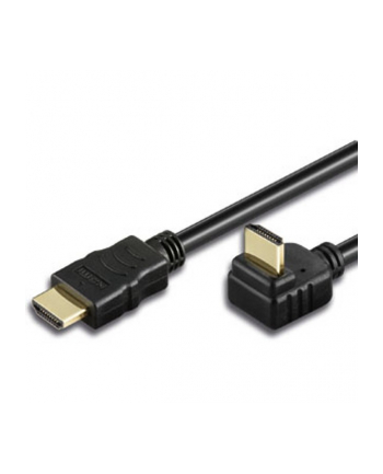 Kabel HDMI Techly ICOC HDMI-LE-020 HDMI/HDMI V1.4 M/M Ethernet Kątowy 2m czarny