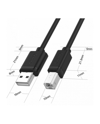 Kabel Unitek Y-c420GBK USB 2.0 AM-BM, 3m