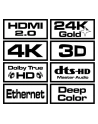 Kabel HDMI Savio CL-113 5m, OFC, złote końcówki, v2.0 4K 3D - nr 4
