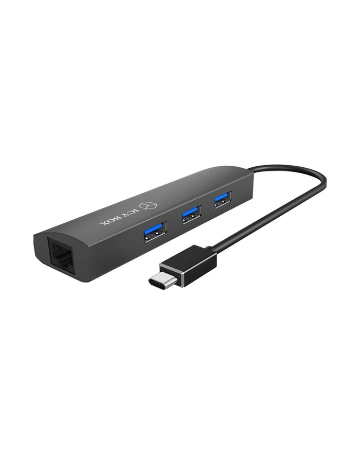 icybox IB-HUB1406-C 3-portowy HUB i LAN główny