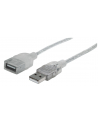 Manhattan Kabel USB 2.0 A-A M/F 1,8m srebrny - nr 11