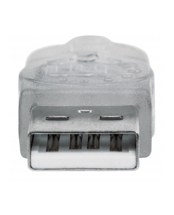 Manhattan Kabel USB 2.0 A-A M/F 1,8m srebrny