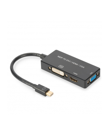 ASSMANN Adapter Mini DisplayPort 1 na 3 HDMI+DVI+VGA kabel multimedialny 0,2m