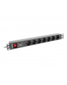 lanberg Listwa zasilająca Rack PDU 1U 7x Schuko 2m 10A czarna - nr 36
