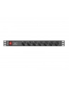 lanberg Listwa zasilająca Rack PDU 1U 7x Schuko 2m 10A czarna - nr 7