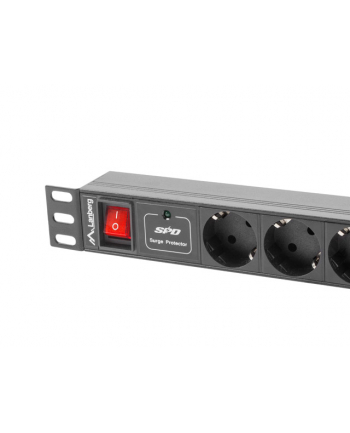 lanberg Listwa zasilająca Rack PDU 1U 7x Schuko 2m 10A czarna