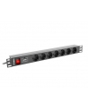 lanberg Listwa zasilająca Rack PDU 1U 7x Schuko 2m 10A czarna - nr 13