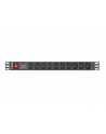 lanberg Listwa zasilająca Rack PDU 1U 10x IEC C13 2m 10A czarna - nr 10