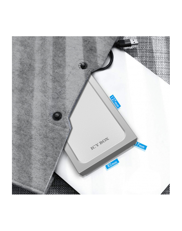 ICY BOX IB-241WP - 2.5 SATA - USB 3.0 - silver główny