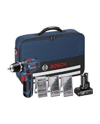 Bosch Professional GSR 12V-15 cordless screw driller + bag + 2 Batteries 4.0Ah + Accessories - 0615990HV1
